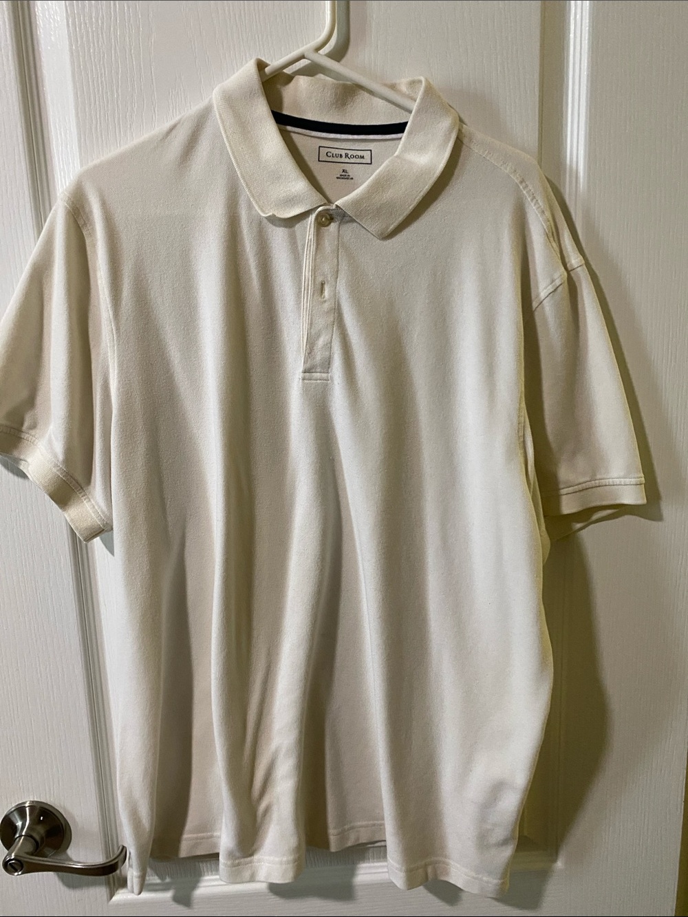 Club Room Men's Off-White Polo Shirt